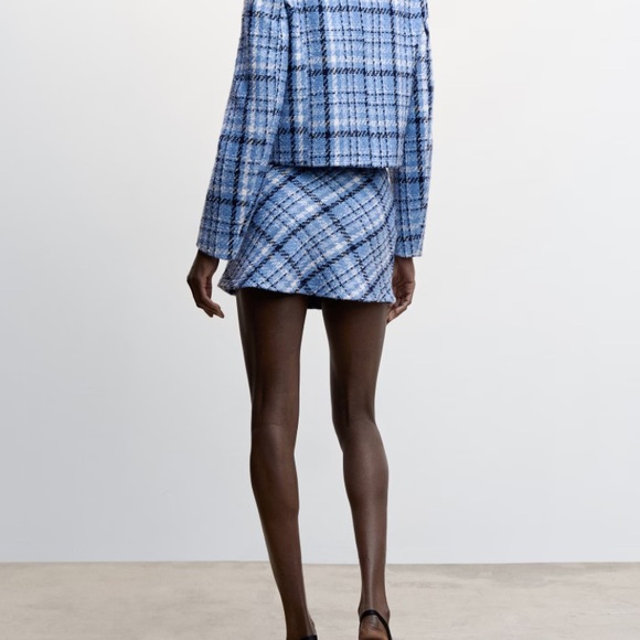 MANGO CHECK TWEED MINISKIRT - Picture 6 of 8